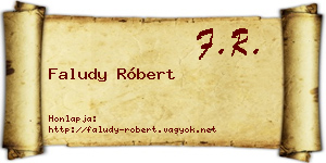 Faludy Róbert névjegykártya