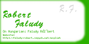 robert faludy business card